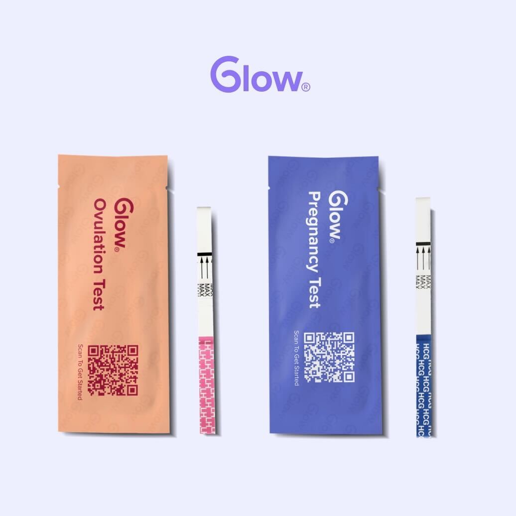 50 Ovulation & 20 Pregnancy Test Strips Bundle by Glow (50LH+20hCG)